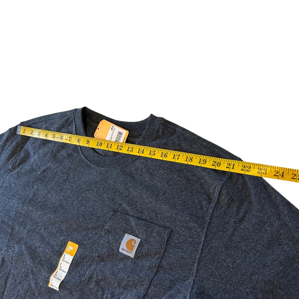 Carhartt Mens L Tall Loose Fit Heavyweight Short Sleeve Pocket T Shirt Dark Gray - Picture 7 of 10